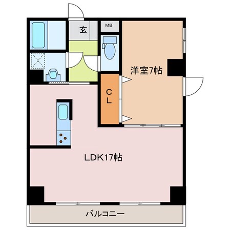 平田町駅 徒歩4分 6階の物件間取画像